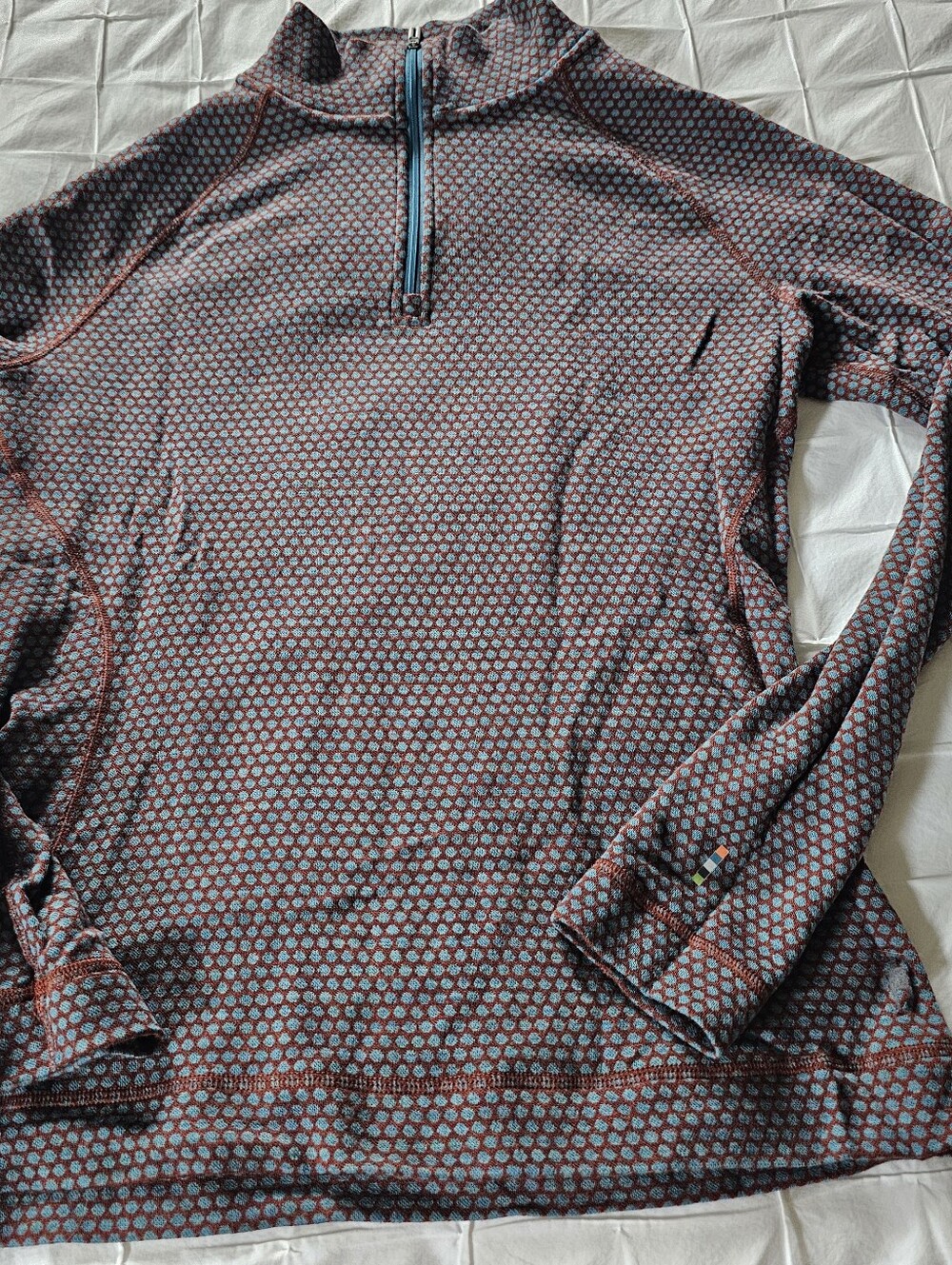 Smartwool Womens 1/4 Zip Baselayer Wool  Top In Size Large